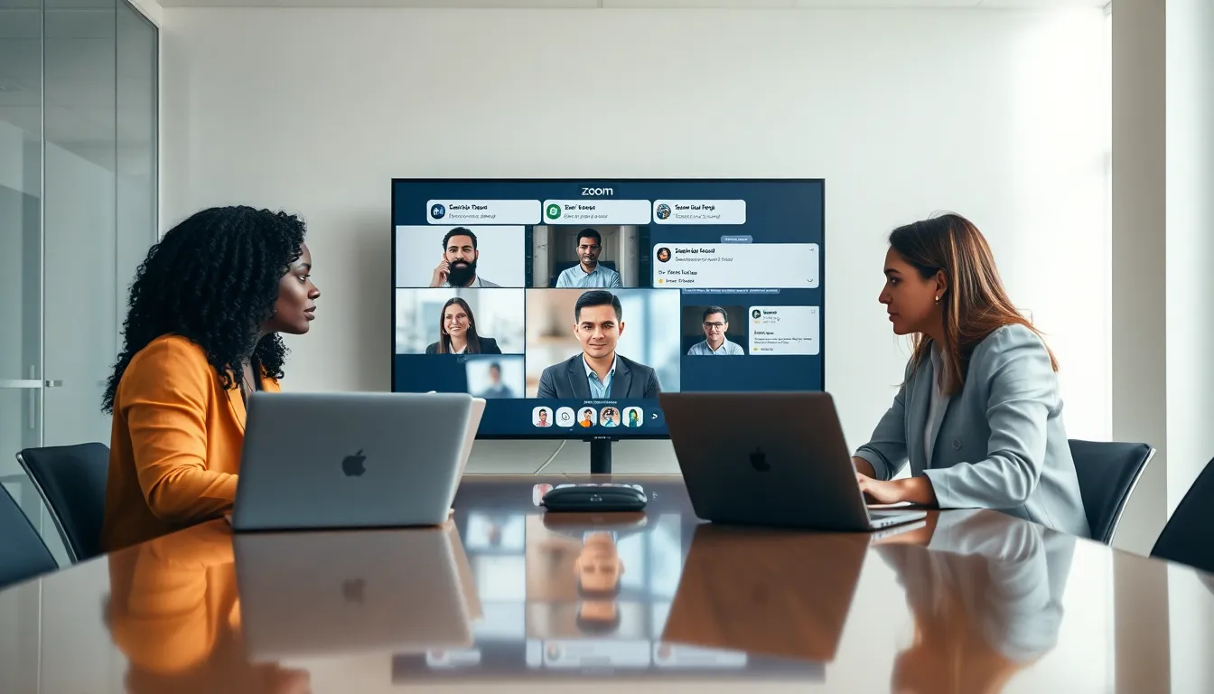 diverse team collaborating remotely using communication tools.